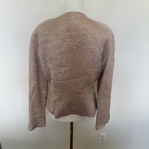 Via Condotti Textured Tan Blazer - Picture 4 of 6